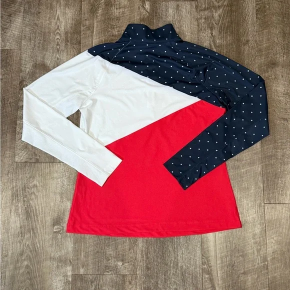 Lady Hagen Stars and Stripes activewear pullover womens size medium - Picture 6 of 7